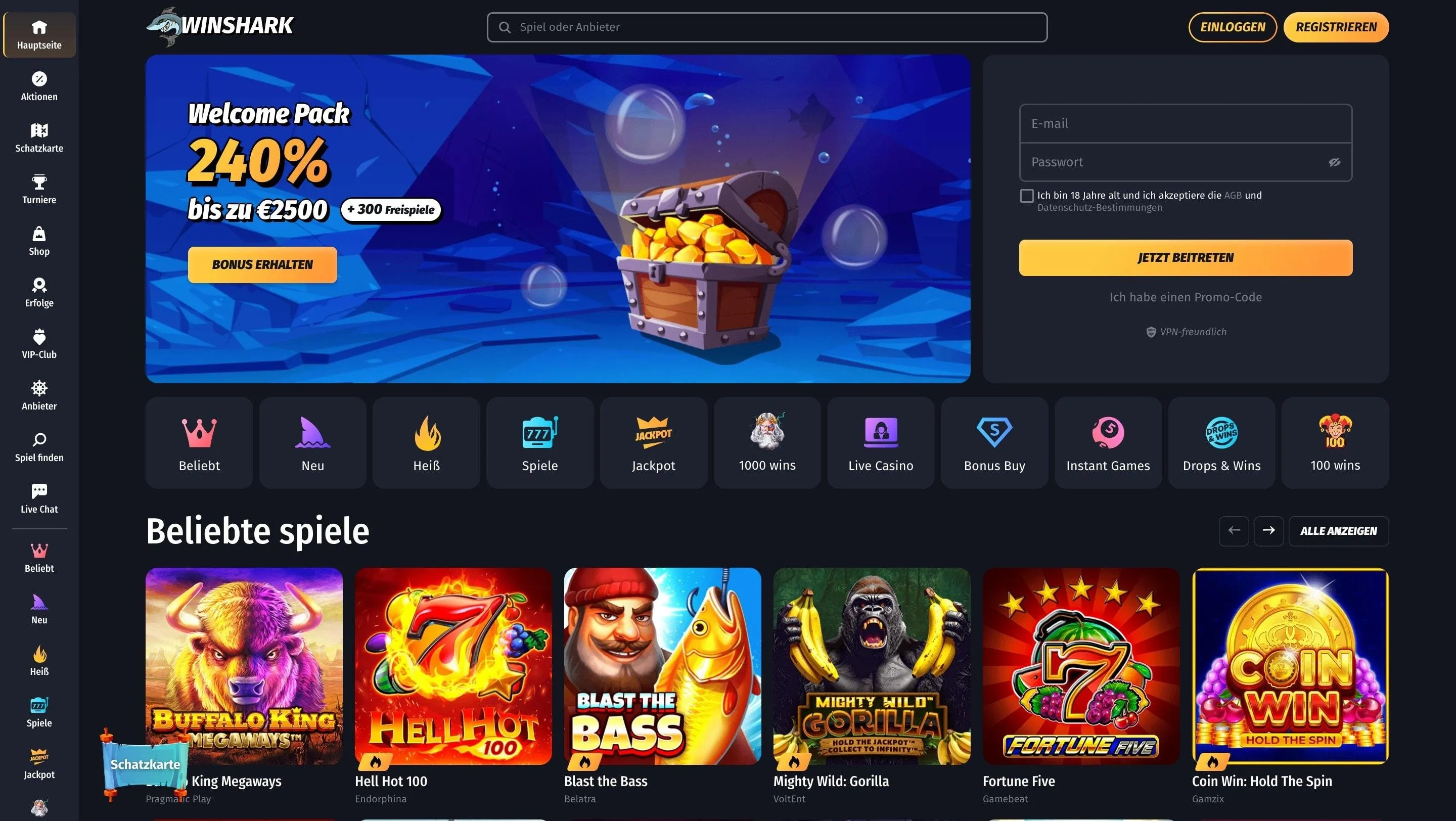 Winshark Online Casino Winshark Casino